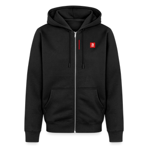Unisex Premium Organic Zip Hoodie - black
