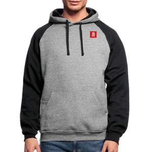 Colorblock Hoodie - heather gray/black