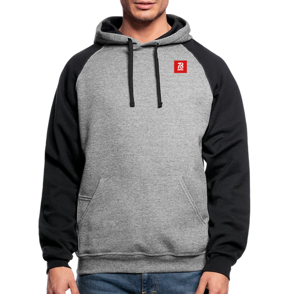 Colorblock Hoodie - heather gray/black