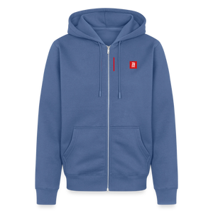 Unisex Premium Organic Zip Hoodie - stone blue 