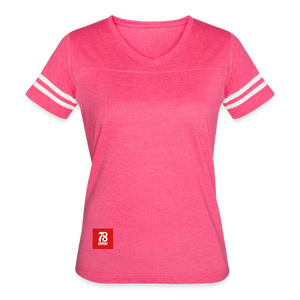 Women’s Vintage Sport T-Shirt - vintage pink/white