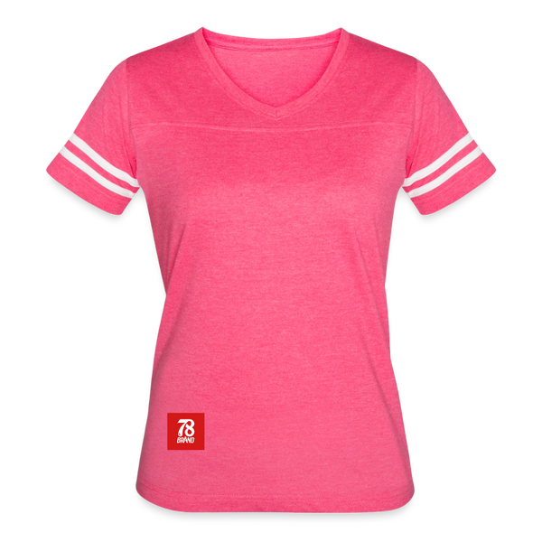 Women’s Vintage Sport T-Shirt - vintage pink/white