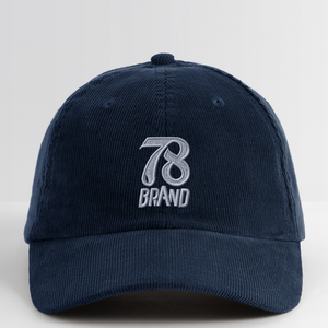 Embroidered Corduroy Cap - navy