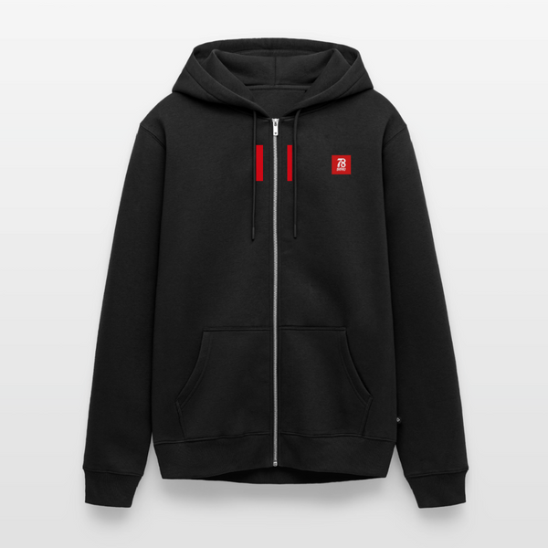 Unisex Premium Organic Zip Hoodie - black