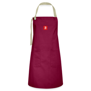 Artisan Apron - burgundy/khaki