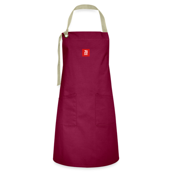 Artisan Apron - burgundy/khaki