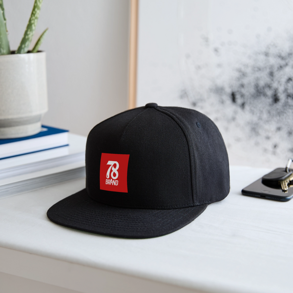 Snapback Baseball Cap - black