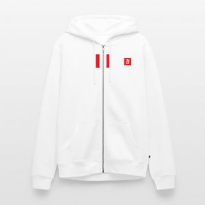 Unisex Premium Organic Zip Hoodie - white