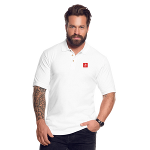 Men's Pique Polo Shirt - white