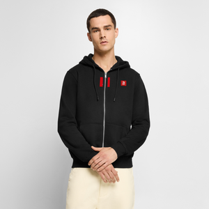 Unisex Premium Organic Zip Hoodie - black