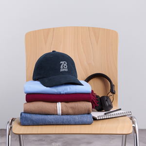 Embroidered Corduroy Cap - navy