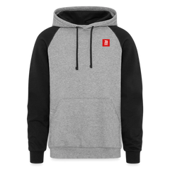 Colorblock Hoodie - heather gray/black