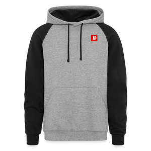 Colorblock Hoodie - heather gray/black