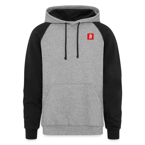 Colorblock Hoodie - heather gray/black